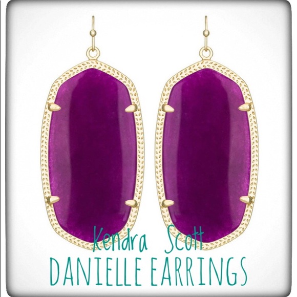 Kendra Scott Jewelry - Kendra Scott Danielle Earrings Purple Jade NWOT!
